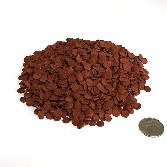 8 mm Red Sinking Wafer - Sinking Algae Wafers That Provides Balanced Diet for Plecos, Snails, Cory Cats, Catfish, Shrimp, and Crayfish (2 Pound)