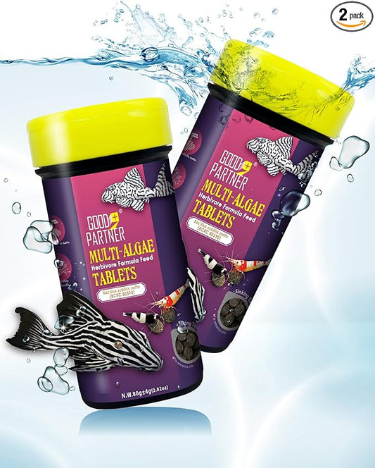 Purify Series for Algae Wafers Pleco Food, Spirulina Fish Food for Snails, Plecos, Algae Eaters and Bottom Feeders, Color Enhancing, All Natural Ingredients, 2.82oz (Pack of 2)