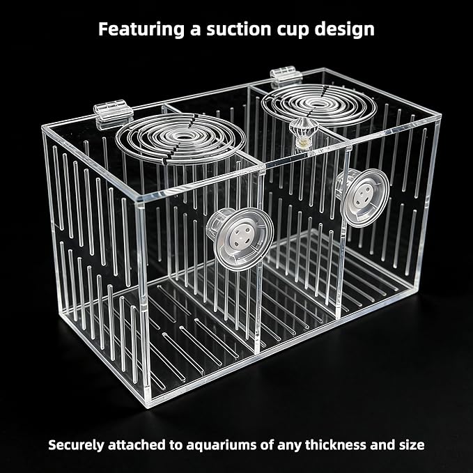 Acrylic Breeding Box Fish Trap Aquarium Container, Acclimation Isolation for Tank Breeder Separator for Fish