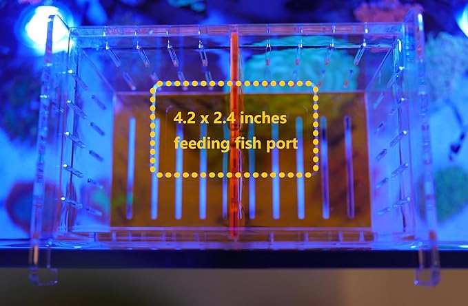 Acrylic Acclimation Box for Saltwater Fish and Reef Coral Quarantine Isolation Box for Aquarium Fish Hydroponic Plant External Breeding Box