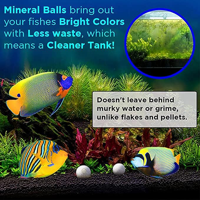 SunGrow Betta Balls, Water Conditioner with Over 30 Beneficial Elements for Tropical Fish, Freshwater Fish Tank pH Balance Decor, 0.3” Betta Fish Tank Accessories, 10 Pcs per Pack