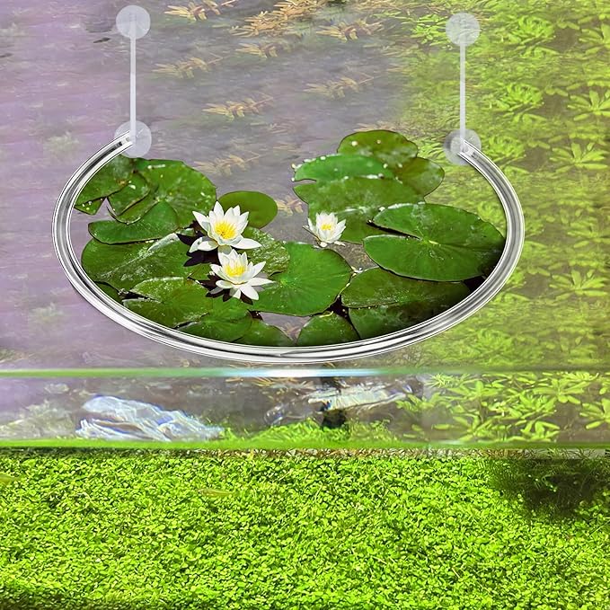 2 Pack Aquarium Floating Plant Corral, Floating Plant Fence, Aquarium Plant Barrier, Separates Floating Plants, Auto Adjust Height with Water Level for All Floating Plants and Aquariums