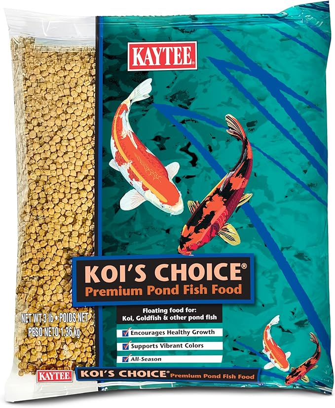 Kaytee Koi’s Choice Koi Floating Fish Food, For Koi, Goldfish and Pond Fish, 3 pounds