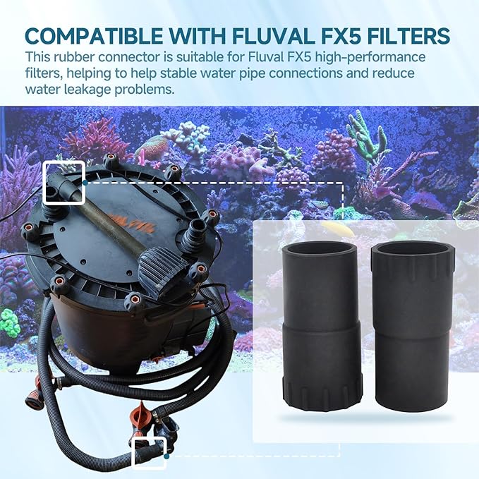 （ 2-Pack for A-218 Rubber Compatible with Fluval FX4/FX5/FX6 high-Performance Filters,Other Compatible with Fluval FX5 and A-242 Aquarium Filtration Systems