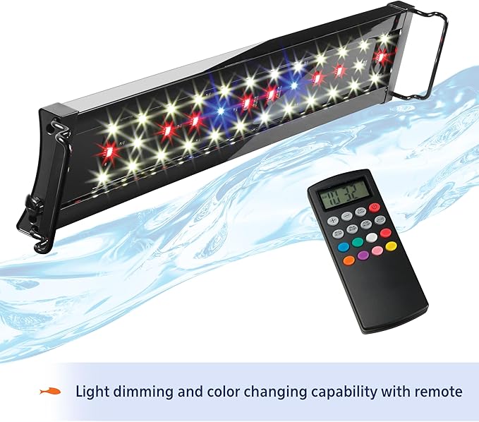 Aqueon Optibright Plus LED Fish Tank Aquarium Lighting System with Remote Control, 18 to 24 Inch