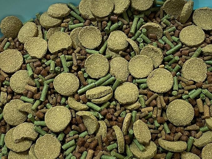 Pleco Food,Veggie Mix,Krill,Spirulina,Brine Shrimp,Cory Cats,Bottom Feeders,Snail,Shrimp,Plecostomus,Wafers,Garlic & Kelp A16 (32oz - 2 LBS)