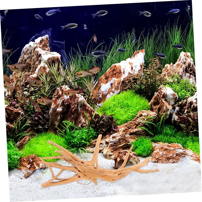 Milisten 3pcs Aquarium Driftwood Branches Unique Spider Wood for Fish Tank and Reptile Terrarium Decoration Random Shapes Versatile Underwater Aesthetic Enhancer