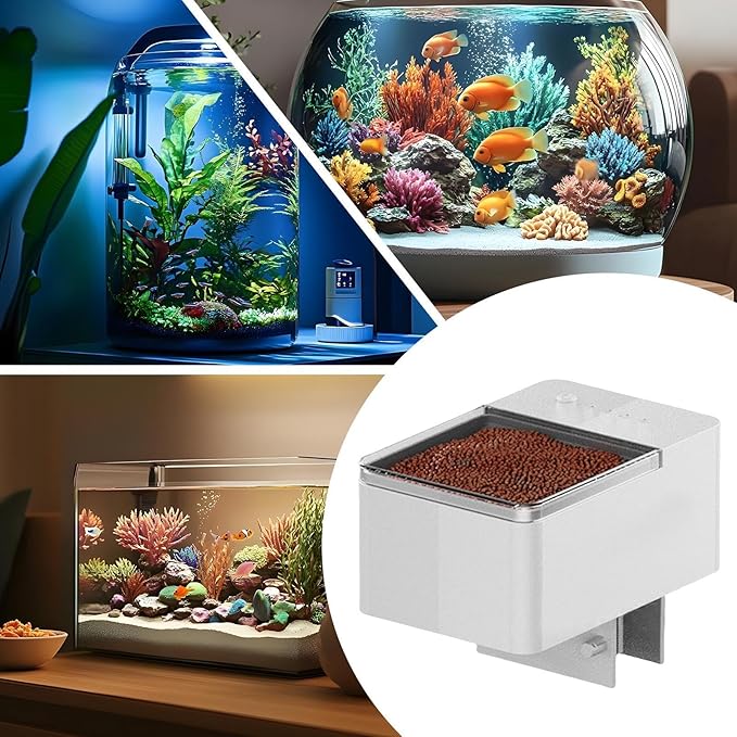 Automatic Aquarium Fish Feeder | Vacation Programmable Feeder, Accurate and Versatile Feed for and Granulated Food