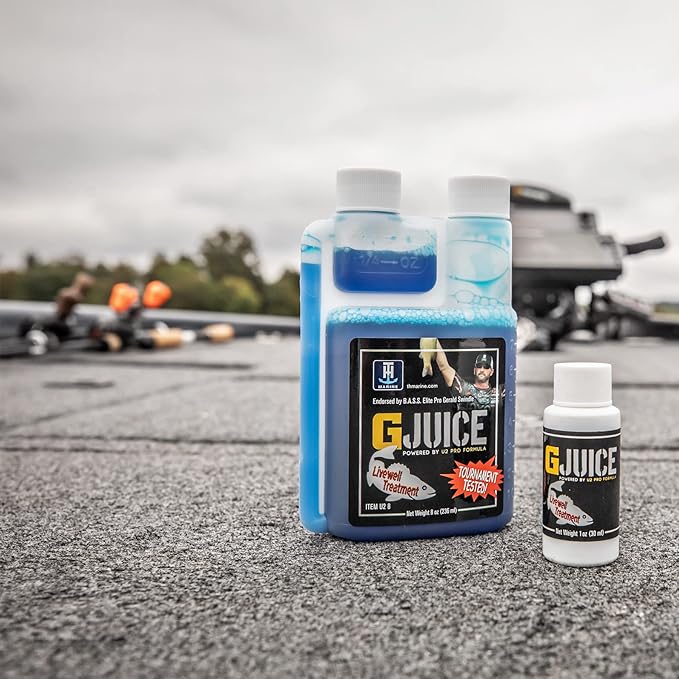 T-H Marine G-Juice Liquid Livewell Treatment - Freshwater Fish Water Conditioner, 16 oz. - Safe Ammonia Remover & Electrolyte Enhancer for Fish Health, Easy Application & Stress Reduction