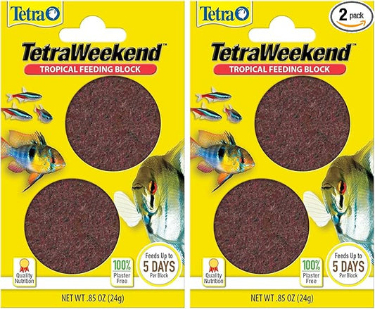 Tetra Fish Food for Tropical Fish, 0.85 Ounce | Weekend Vacation Feeder | Slow-Release | Pack of 2