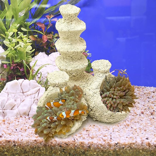 Anemone Nest,Fish Tank Decorations,Saltwater Aquarium Accessories,Aquarium Decor,Anemone Coral Ideal Habitat (Large)