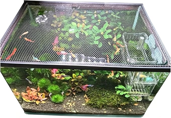 Magnetic Aquarium Cover Lid, DIY Fish Tank Lid, Cuttable Aquarium Lids, Terrarium Lids Aquariums Hood，Prevents Fish Jumping and Reptile Escapes(80x30CM/31.50x11.81in)