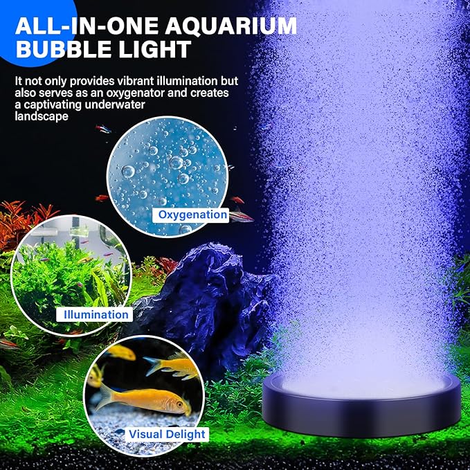 fishkeeper air Pump+Aquarium Bubbler Light