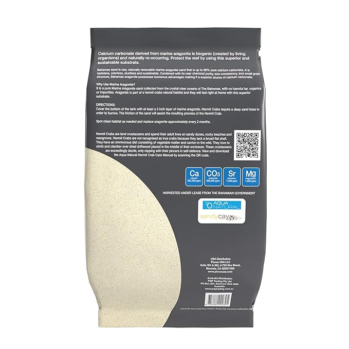 HERMIT CRAB ARAGONITE 10LB, Sand for Habitat