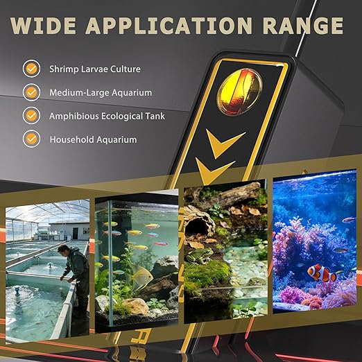 Adjustable Aquarium Heater Aquarium Heater,Submersible Adjustable Fish Tank Heater 300W,Rotatable and Adjustable Temperature Control, Used for 40-80 Gallon