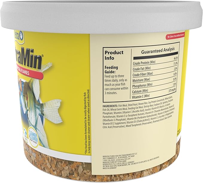 Tetra TetraMin Tropical Flakes 4.52 Pounds, Nutritionally Balanced Diet For Aquarium Fish