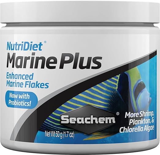 Seachem NutriDiet Marine Plus Flakes - Probiotic Fish Food Formula with Entice 50g (1103)