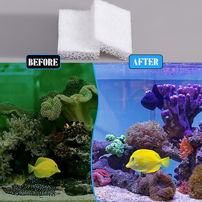 Maxcheck 15 Pack Diffusion Chamber Pad Compatible with Fluval Betta, Replacement Aquarium Filter Media, Polishes Water During The Final Stage of Filtration for Premium Aquarium Kit 2.6 Gallon