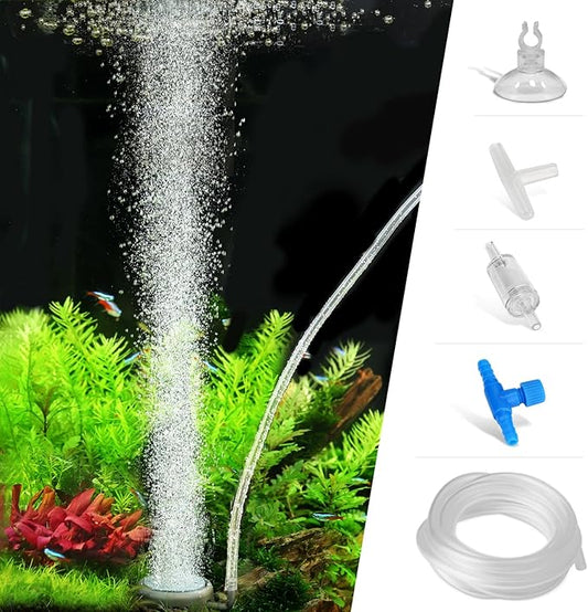 hygger Aquarium Air Stone Small Nano Fish Tank Bubbler Quiet Ultra High Dissolved Oxygen Diffuser Fish Tank Air Stone Stainless Steel Air Bubble Stone for Aquarium Tank and Hydroponics-1.4inch