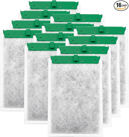 Aquarium 16 Pack Medium Filter Cartridges Compatible with Whisper Filters 10i IQ10 PF10 Power Filters