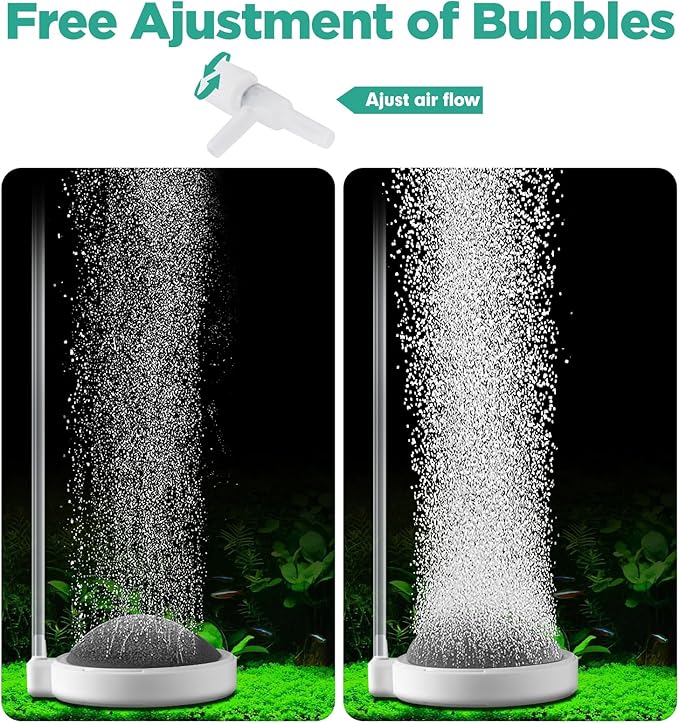 Aquarium air Stones, 2 Inch Nano Fish Tank Bubbler, High Dissolved Oxygen Air Diffuser Aerator for Air Pump Fish Tank Small Bucket and Hydroponics