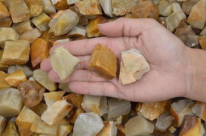 Fantasia Materials: 1 lb Yellow Aventurine Rough Stones from India