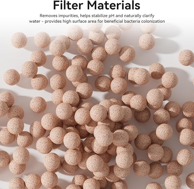 Aquarium Filter Media for Freshwater & Marine Tank Bio House Filter Media with Ceramic Ball & Bio Balls, Helps Maintain Clear Water for Sump, Pond & Koi Fish Tanks