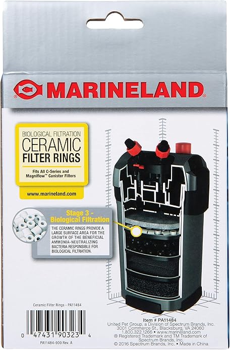 Marineland Ceramic Filter Rings, 140 Count, Support Biological Aquarium Filtration, Rite-Size S, T and X, Fit All C-Series and Magniflow Canister Filters