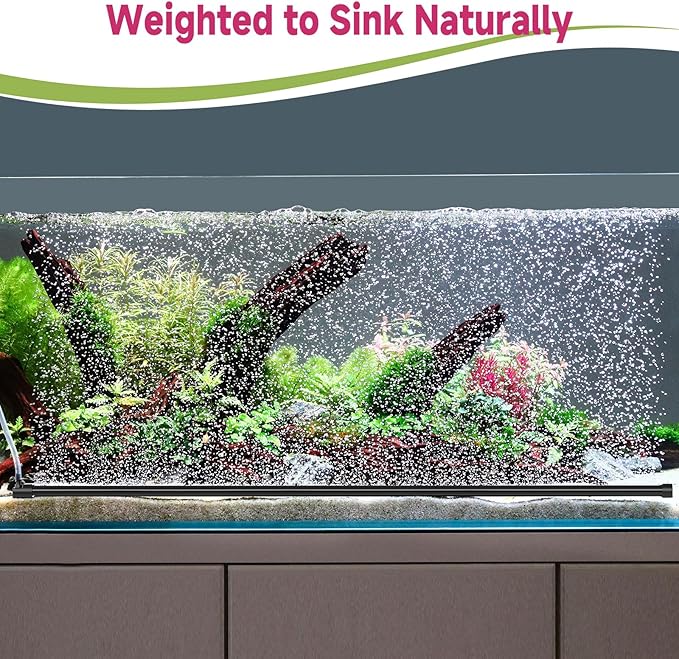 hygger Aquarium Bubble Curtain Wall, Quiet Fish Tank Air Stone with Accessories, High Dissolved Aquarium Bubbler Oxygen Diffuser Decoration for Freshwater & Saltwater