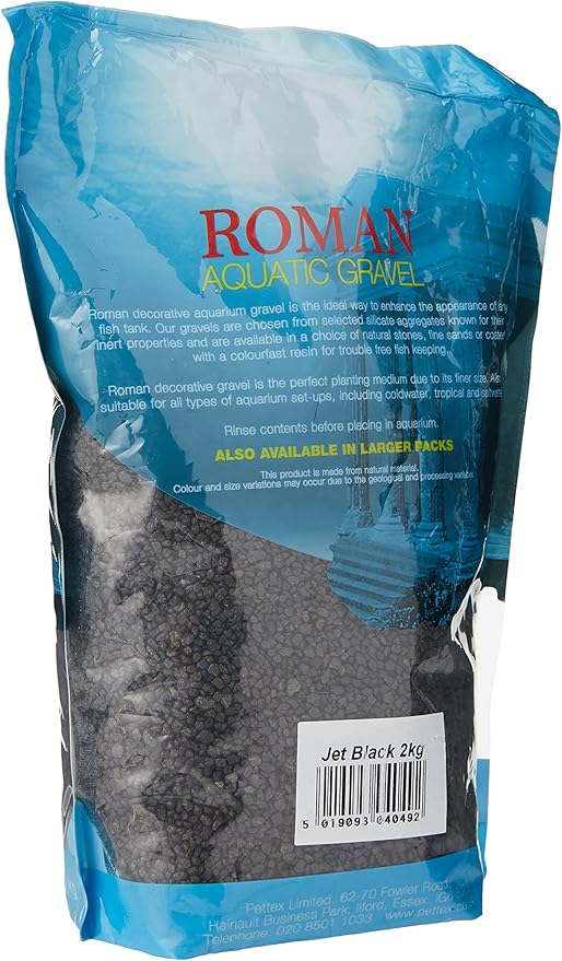 Pettex Roman Gravel Aquatic Roman Gravel 2 Kg Jet Black
