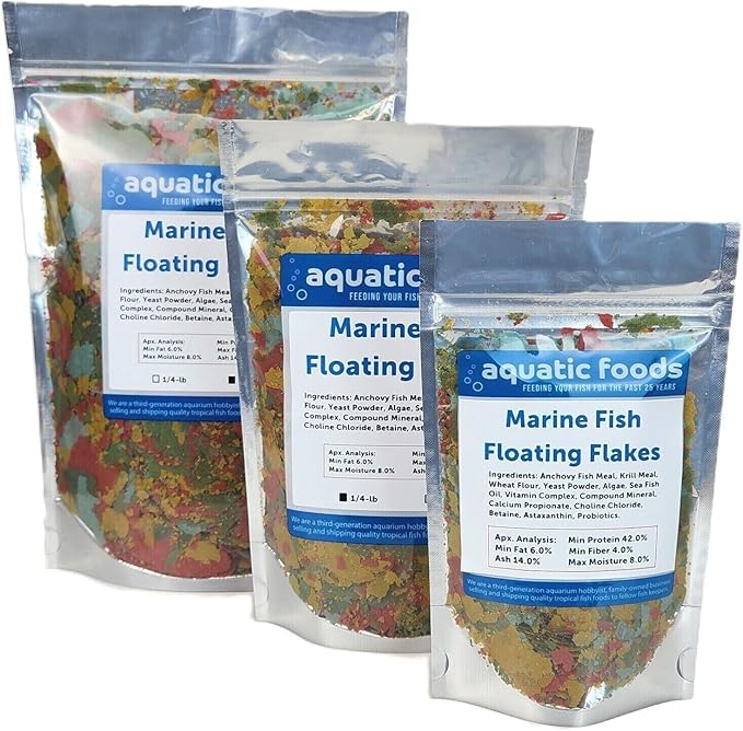 Marine Fish Flakes of Red & Green Algae, Seaweeds for Tangs, Butterflies, Angelfish, Anthias, Clown Fish, Damsels...WL…1-lb Poly Bag