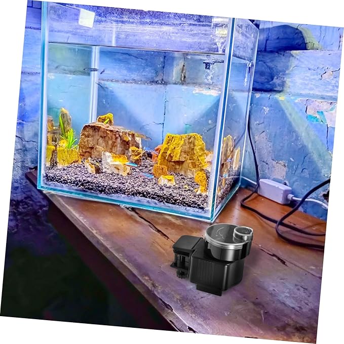 STOBAZA Programmable Aquarium Fish Feeder Large-Volume Fish Tank Feeding Tool Timer for Aquarium Supplies Battery Not Included and Aquatic Pets