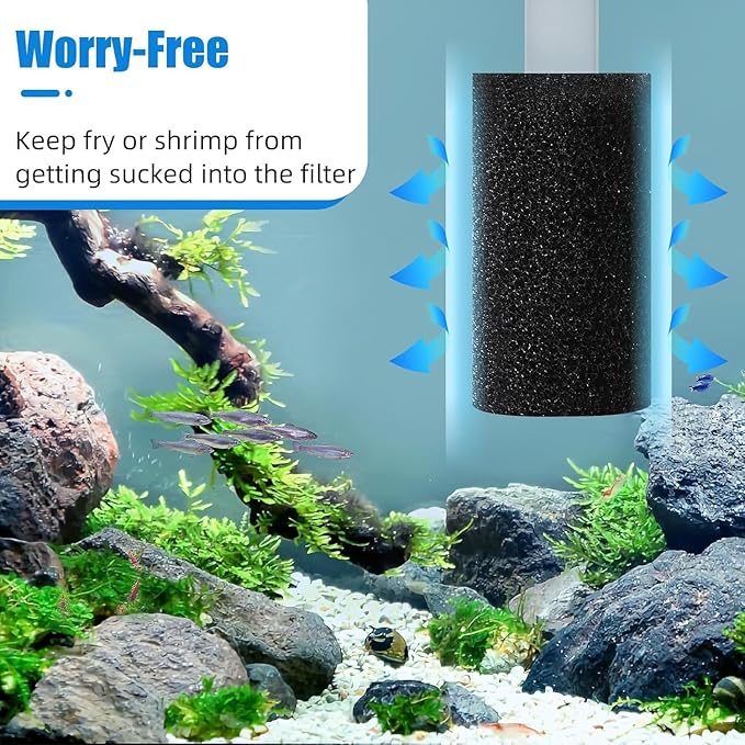 5Pcs Black Pre-Filter Sponge Aquarium Pre Filter Black Foam Rolls Compatible Intake Filter Accessories For Fish For Tank Aquarium Filter Sponge Aquarium Filter Sponge Cut ，Aquarium Pumps and Filters