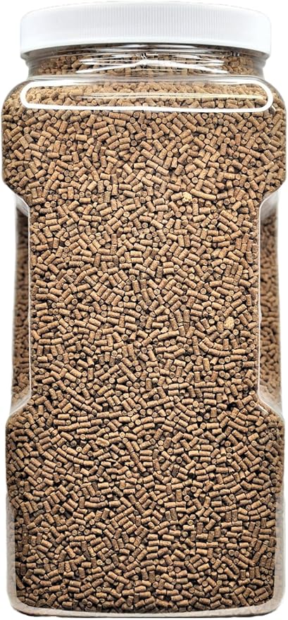 Shrimp Grower 45% Protein Sinking Pellets, 1/16" x 3/8" for Shrimp, Snails, Crabs, Catfish, Plecos, All Tropical Fish by Zeigler - 12oz Small Jar