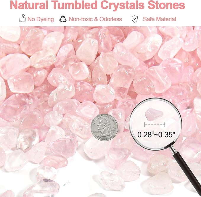 Crystal Chips Stone Pebbles 1 Lb/465g Natural Quartz Stones Aquarium Gravel Sea Glass Rock Sand for Crafts, Vases Filler, Succulent Plants, Aquarium Gravel Rocks, Fish Tank (Purple, One-Size)