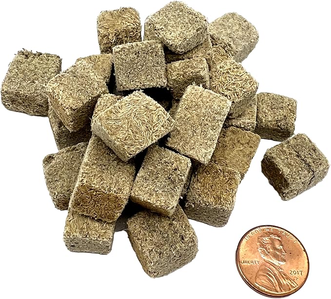 Aquatic Provisions Freeze Dried Tubifex Cubes 3 oz, Fish Food for Freshwater and Marine Aquarium Fish