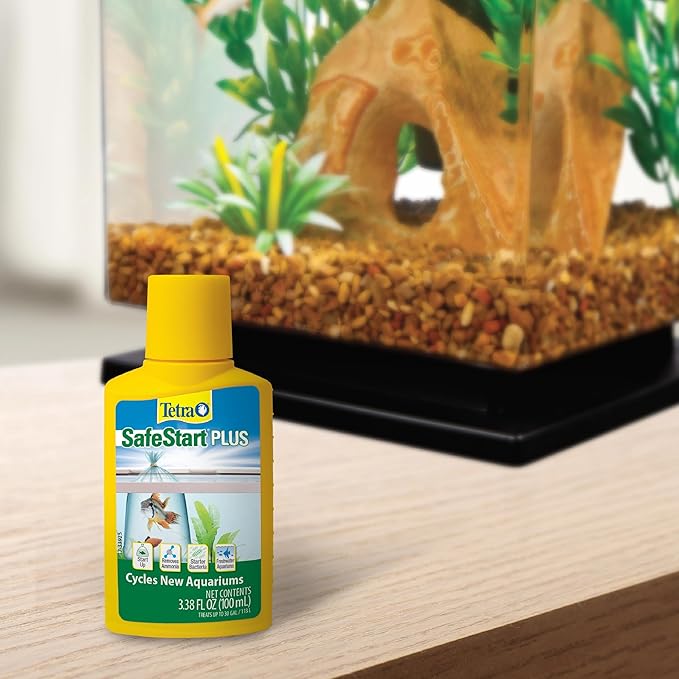 Tetra SafeStart Plus, For Newly Set-Up Fish aquariums, 100 ml, 3.38-Ounce