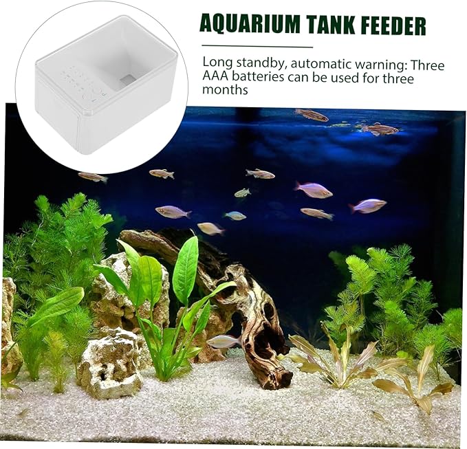ibasenice 1 Set Automatic Fish Feeder Aquarium Food Dispenser for Convenient Feeding Silent Operation Durable Design Present for Fish Lovers