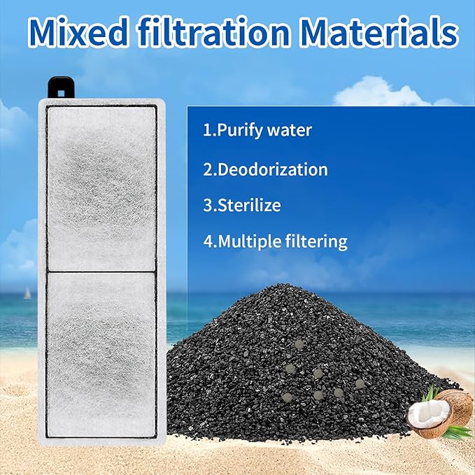 6 Pack RF-L Large Retreat Filter Cartridges Compatible with Aquarium,Remplacement Aquarium Carbon Cartridge