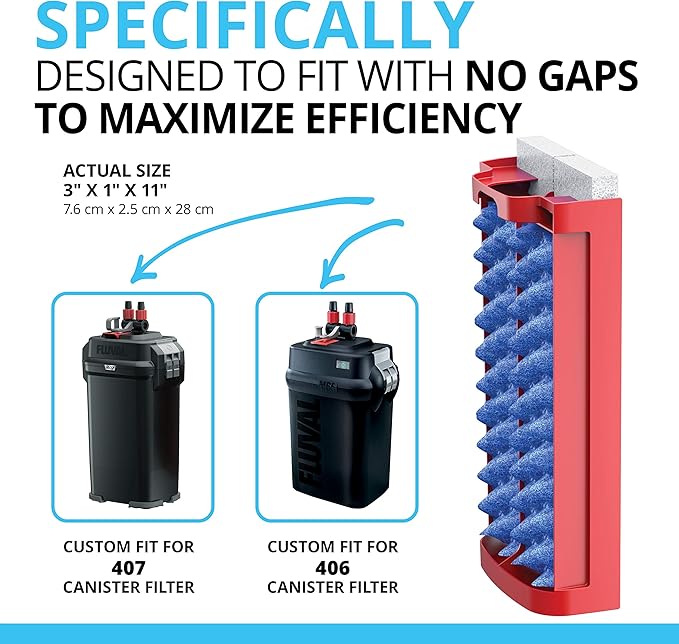 Fluval 407 Blue BioFoam MAX, Replacement Aquarium Filter Media
