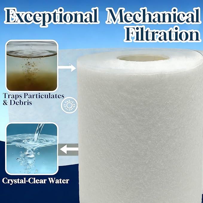 PurifyLogix Fleece Roll Replacement for Red Sea 1200, Efficient Filtration Media for ReefMat 1200, Ideal Filter Media for Coral & Reef Aquarium Maintenance, 115' Long * 6.7" High