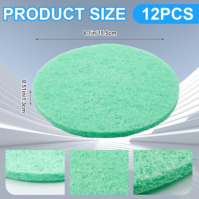 Tranqun 12 Pack Phosphate Remover Pad Compatible with Fx4/ Fx5/ Fx6 Phosphate Remover Pad, Replacement Aquarium Canister Filter Media, Green