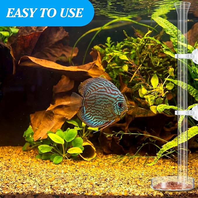 CHENGU 3 Pieces Shrimp Feeding Tube and Dish Set, 14 Inch Glass Shrimp Feeder Tube and 2 Aquarium Dish Bowl Fish Tank Feeding Supplies for Fish Tank Aquarium