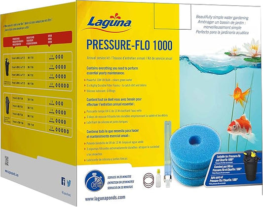 Laguna Pressure-Flo 1000 Service Kit, Pond Filter Maintenance Kit for Spring, White (PT1695)