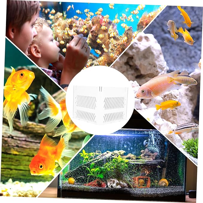 ORFOFE Aquarium Sand Barrier Fish Tank Partition Plate Acrylic Grid Divider Pump Protection Environment
