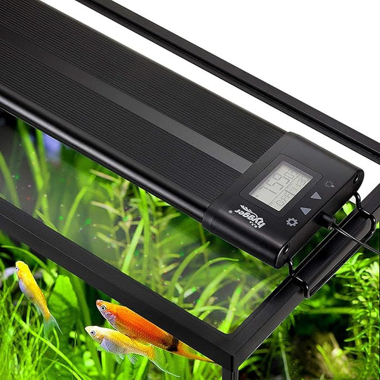 hygger Auto On Off LED Aquarium Light 48-55 Inches Dimmable 7 Colors Full Spectrum Fish Tank Light Fixture for Freshwater Planted Tank Build in Timer Daylight Moonlight & 24/7 Cycle