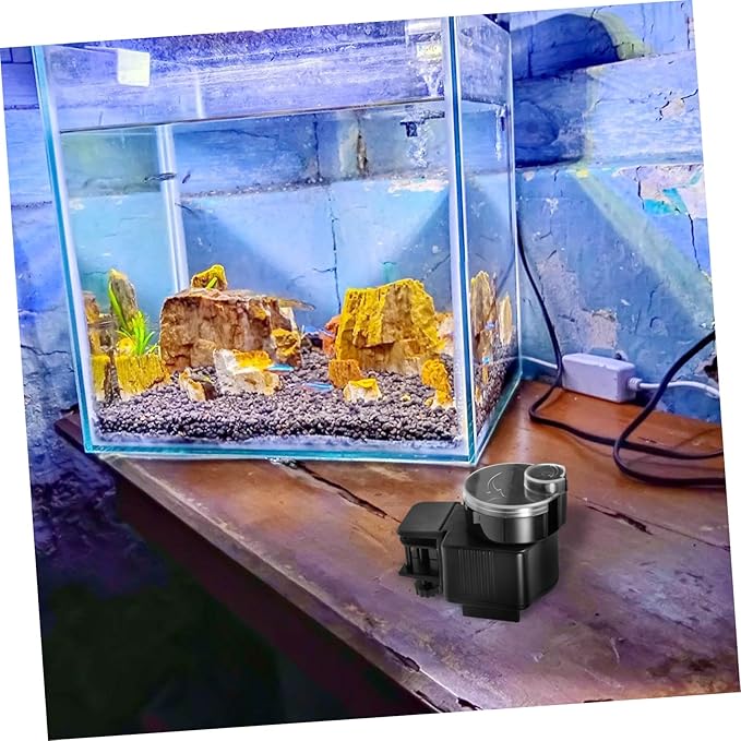 ULTECHNOVO Automatic Fish Feeder Aquarium Supplies Timer Dispenser for Small Tanks No Battery Needed Suitable for Vacation and Daily Feeding