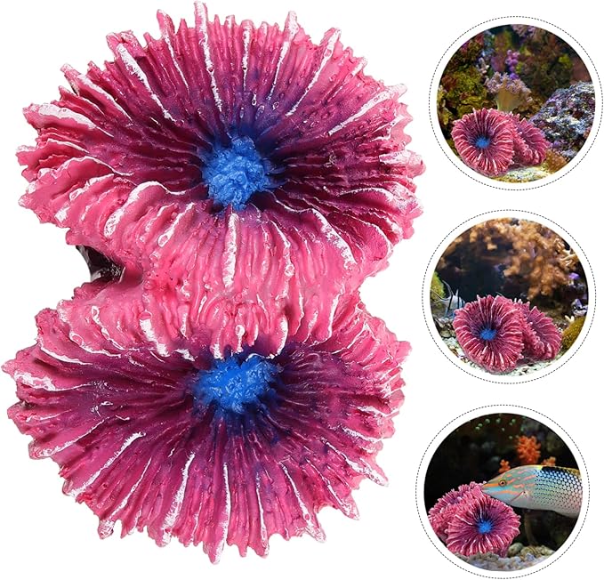 Angoily Simulated Coral Landscaping Coral Ornaments Aquarium Fish Tank Decor Aquarium Large Decorations Ornaments for Tank Resin Small Fish Tank Turtle Tank