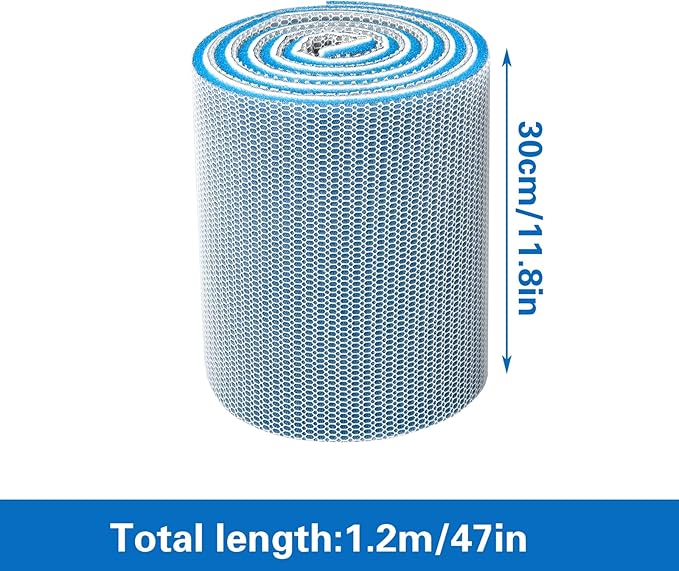 Aquarium Filter Media Accessories, 48 x 12 Inch Cuttable 8-Layer Fish Tank Foam Filter Floss Sponge Pad for Pond, Fish Tank, Aquarium