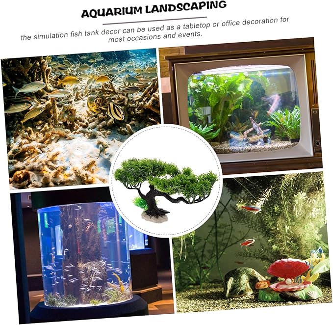 balacoo Artificial Aquarium Plant Lifelike Underwater Plastic Plants Decoration Ornament for Fish Tank Green